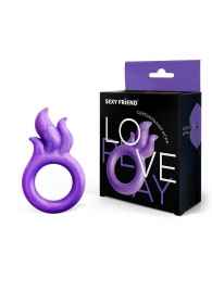 Фиолетовое эрекционное кольцо с язычками пламени - Bior toys - в Нижнем Новгороде купить с доставкой