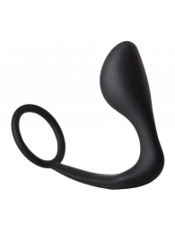 Черное эрекционное кольцо с анальной пробкой Anal Plug With Cockring - Dream Toys - в Нижнем Новгороде купить с доставкой