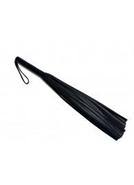 Черная многохвостовая плеть из мягкой кожи - 57 см. - БДСМ Арсенал - купить с доставкой в Нижнем Новгороде