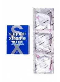 Розовые презервативы Sagami Xtreme FEEL FIT 3D - 3 шт. - Sagami - купить с доставкой в Нижнем Новгороде