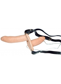 Телесный женский страпон с вагинальной пробкой Strap-On Duo - 15 см. - Orion - купить с доставкой в Нижнем Новгороде