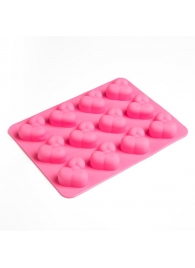 Ярко-розовая силиконовая форма для льда с фаллосами - Сима-Ленд - купить с доставкой в Нижнем Новгороде