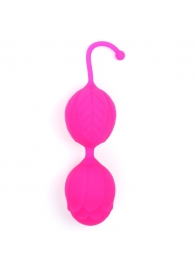 Розовые вагинальные шарики с мягким хвостиком - Сима-Ленд