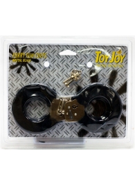 Меховые черные наручники с ключами - Toy Joy - купить с доставкой в Нижнем Новгороде