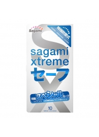 Презервативы Sagami Xtreme Ultrasafe с двойным количеством смазки - 10 шт. - Sagami - купить с доставкой в Нижнем Новгороде