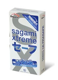 Презервативы Sagami Xtreme Ultrasafe с двойным количеством смазки - 10 шт. - Sagami - купить с доставкой в Нижнем Новгороде