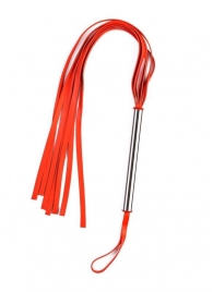 Красная плеть с металлической ручкой - Sitabella - купить с доставкой в Нижнем Новгороде