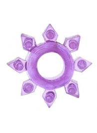 Фиолетовое гелевое эрекционное кольцо-звезда - Toyfa Basic - в Нижнем Новгороде купить с доставкой