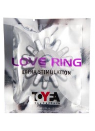 Прозрачное гелевое эрекционное кольцо с шипиками - Toyfa Basic - в Нижнем Новгороде купить с доставкой