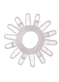 Прозрачное гелевое эрекционное кольцо с шипиками - Toyfa Basic - в Нижнем Новгороде купить с доставкой