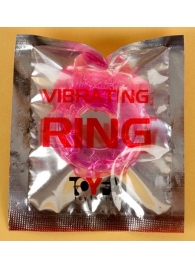 Толстое розовое эрекционное кольцо с вибратором - Toyfa Basic - в Нижнем Новгороде купить с доставкой