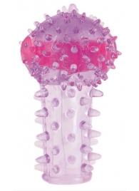 Фиолетовая вибронасадка на палец или вибратор - Toyfa Basic