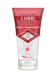 Интимный гель-смазка на водной основе Lubrimax Magic Strawberry - 75 мл. - ИнтелБИО - купить с доставкой в Нижнем Новгороде