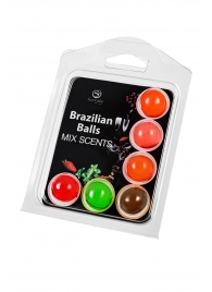 Набор из 6 шариков с ароматизированными массажными маслами Brazilian Balls - Secret Play - купить с доставкой в Нижнем Новгороде