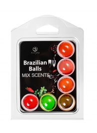 Набор из 6 шариков с ароматизированными массажными маслами Brazilian Balls - Secret Play - купить с доставкой в Нижнем Новгороде