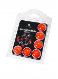 Набор из 6 шариков с массажным маслом Brazilian Balls с ароматом ягод - Secret Play - купить с доставкой в Нижнем Новгороде