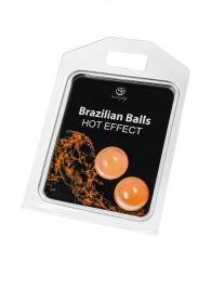 Набор из 2 шариков с массажным маслом Brazilian Balls с разогревающим эффектом - Secret Play - купить с доставкой в Нижнем Новгороде