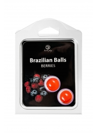 Набор из 2 шариков с массажным маслом Brazilian Balls с ароматом ягод - Secret Play - купить с доставкой в Нижнем Новгороде