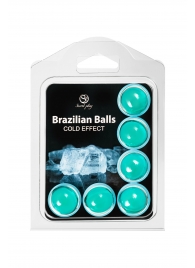 Набор из 6 шариков с массажным маслом Brazilian Balls с охлаждающим эффектом - Secret Play - купить с доставкой в Нижнем Новгороде