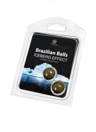 Набор из 2 шариков с массажным маслом Brazilian Balls с ледяным эффектом - Secret Play - купить с доставкой в Нижнем Новгороде