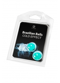 Набор из 2 шариков с массажным маслом Brazilian Balls с охлаждающим эффектом - Secret Play - купить с доставкой в Нижнем Новгороде