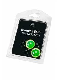 Набор из 2 шариков с массажным маслом Brazilian Balls с эффектом вибрации - Secret Play - купить с доставкой в Нижнем Новгороде