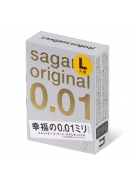 Презервативы Sagami Original 0.01 L-size увеличенного размера - 2 шт. - Sagami - купить с доставкой в Нижнем Новгороде