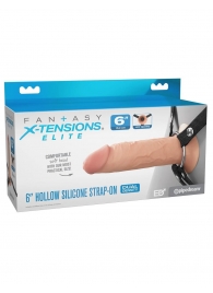 Полый страпон на ремнях 6’’ Hollow Silicone Strap-on - Pipedream - купить с доставкой в Нижнем Новгороде