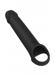 Черная насадка-удлинитель с вибрацией Vibrating Extender With Remote - Dream Toys - в Нижнем Новгороде купить с доставкой