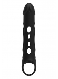 Черная насадка-удлинитель Vibrating Extender With Remote с вибрацией - Dream Toys - в Нижнем Новгороде купить с доставкой