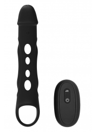 Черная насадка-удлинитель Vibrating Extender With Remote с вибрацией - Dream Toys - в Нижнем Новгороде купить с доставкой