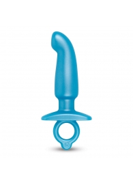 Голубая анальная пробка для массажа простаты Hither Silicone Prostate Plug - 14,3 см. - b-Vibe - в Нижнем Новгороде купить с доставкой