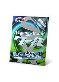 Презерватив Sagami Xtreme Mint с ароматом мяты - 1 шт. - Sagami - купить с доставкой в Нижнем Новгороде