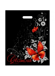 Черный пакет Glamour с вырубной ручкой (38х47 см) - Сима-Ленд - купить с доставкой в Нижнем Новгороде