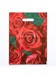 Пакет с цветочным принтом и вырубной ручкой (30х40 см) - Сима-Ленд - купить с доставкой в Нижнем Новгороде