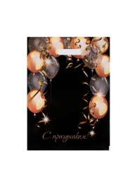 Пакет с вырубной ручкой и принтом в виде шариков (30х40 см) - Сима-Ленд - купить с доставкой в Нижнем Новгороде