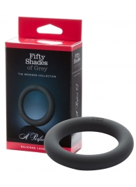 Тёмно-серое кольцо для пениса A Perfect O - Fifty Shades of Grey - в Нижнем Новгороде купить с доставкой