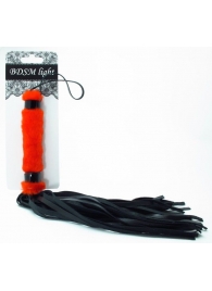Нежная плеть с красным мехом BDSM Light - 43 см. - БДСМ Арсенал - купить с доставкой в Нижнем Новгороде