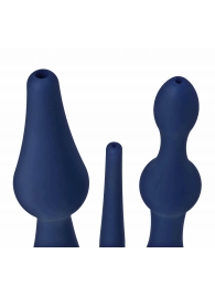 Набор из 3 универсальных насадок для анального душа Universal 3 Piece Silicone Enema Attachment Set - XR Brands - купить с доставкой в Нижнем Новгороде