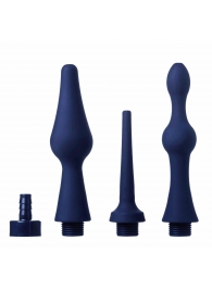 Набор из 3 универсальных насадок для анального душа Universal 3 Piece Silicone Enema Attachment Set - XR Brands - купить с доставкой в Нижнем Новгороде