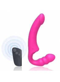 Розовый безремневой страпон Straples Strap-On Dildo - Erokay - купить с доставкой в Нижнем Новгороде