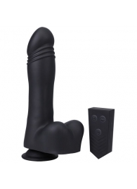 Черная мини-машина на присоске Piston Thruster - Doc Johnson - купить с доставкой в Нижнем Новгороде