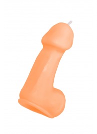 Оранжевая свеча в форме пениса - 47 гр. - Pecado - купить с доставкой в Нижнем Новгороде