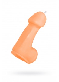 Оранжевая свеча в форме пениса - 47 гр. - Pecado - купить с доставкой в Нижнем Новгороде