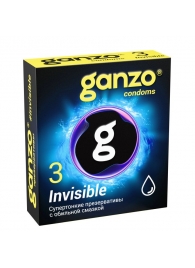 Супертонкие презервативы Ganzo Invisible - 3 шт. - Ganzo - купить с доставкой в Нижнем Новгороде