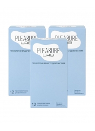 Набор из 3 упаковок ультратонких презервативов Pleasure Lab (по 12 шт.) - Pleasure Lab - купить с доставкой в Нижнем Новгороде