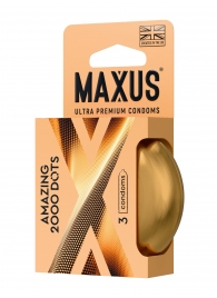 Точечные презервативы MAXUS 2000 Amazing Dots с железным кейсом - 3 шт. - Maxus - купить с доставкой в Нижнем Новгороде