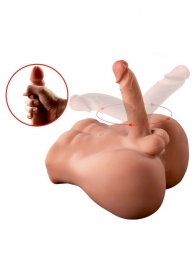 Телесный мужской торс с вибрацией и возвратно-поступательными движениями Bartlett - SHEQU купить в Нижнем Новгороде с доставкой в Orgasmix.ru Телесный мужской торс с вибрацией и возвратно-поступательными движениями Bartlett - SHEQU