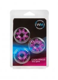 Набор из 3 лиловых эрекционных колец различной формы - Erowoman-Eroman - в Нижнем Новгороде купить с доставкой