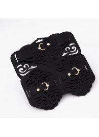 Фигурный набор для БДСМ-игр с узорами и золотистой фурнитурой - Crazy Handmade - купить с доставкой в Нижнем Новгороде